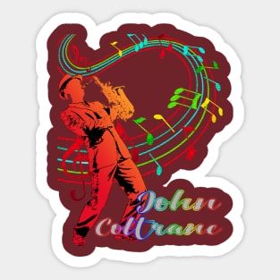 A Man With Saxophone-John Coltrane Sticker